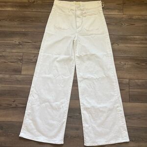 MOTHER Lil Patch Pocket Undercover Sneak High Rise Wide Leg Jeans in Fairest 31P